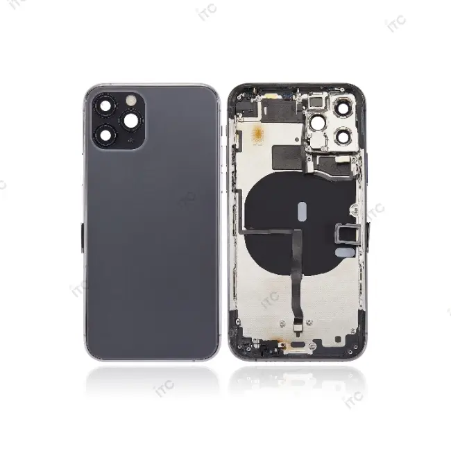  iPhone 11 Pro バックガラス(フレーム一体型) 互換品  黒