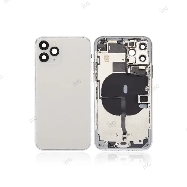  iPhone 11 Pro バックガラス(フレーム一体型) 互換品 白