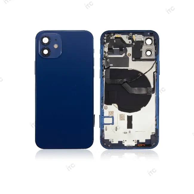 iPhone 12 バックガラス(フレーム一体型) 再生品 ブルー