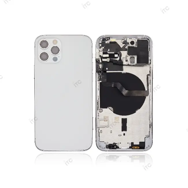 iPhone 12 Pro バックガラス(フレーム一体型) 互換品 白