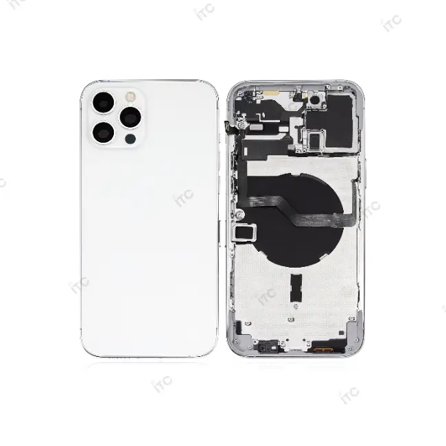 iPhone 12 Pro Max バックガラス(フレーム一体型) 互換品 白