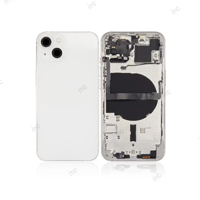  iPhone 13 バックガラス(フレーム一体型) 互換品 白