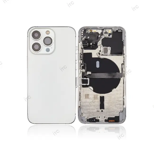  iPhone 13 Pro バックガラス(フレーム一体型) 互換品 白