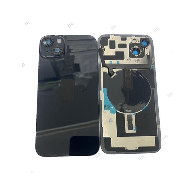 iPhone 14Plus  バックガラス 互換品（レンズ＆MagSafe付き）黒 ロゴなし