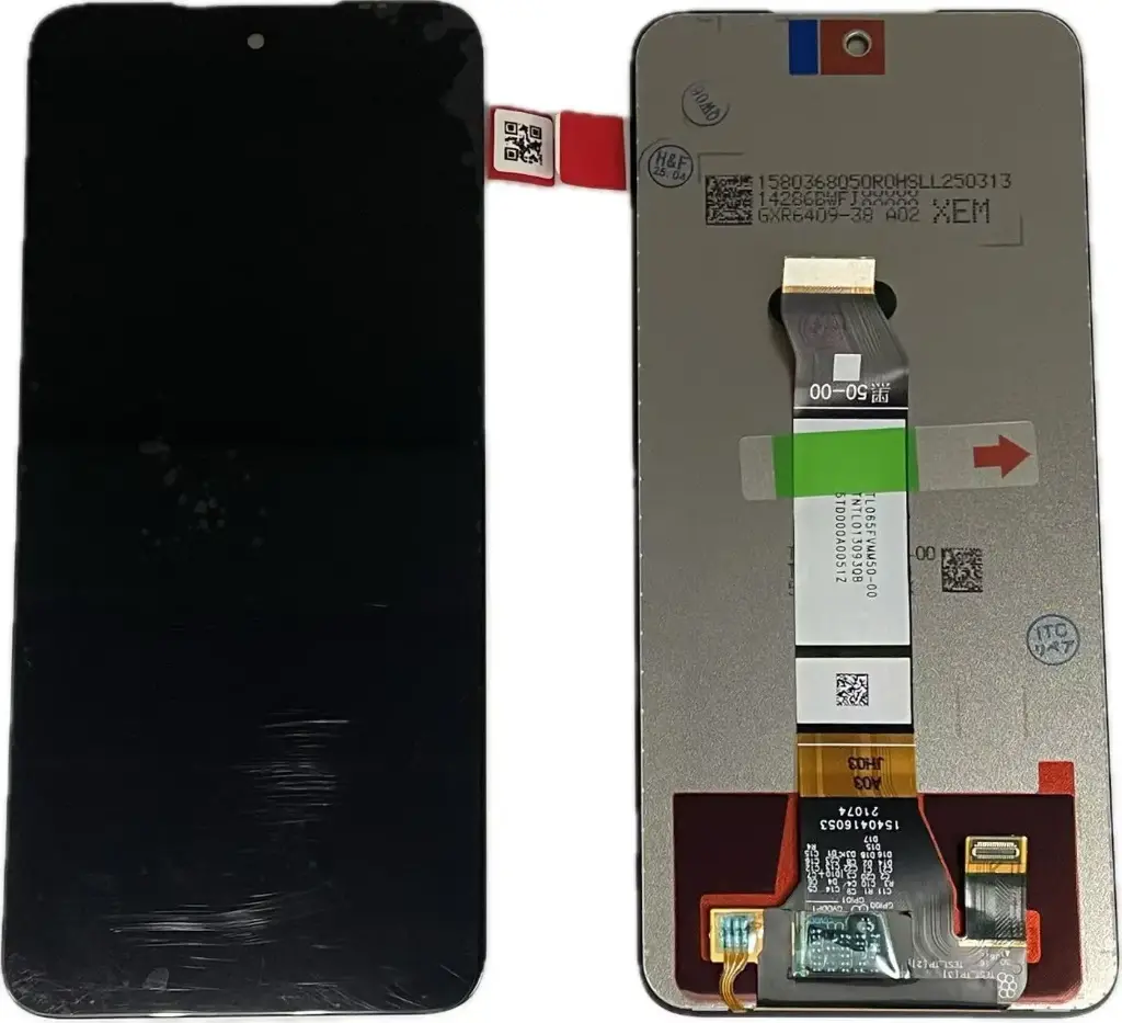 Xiaomi Redmi Note 10 5G-Poco M3 Pro 5G フロントパネル 黒（再生品）　