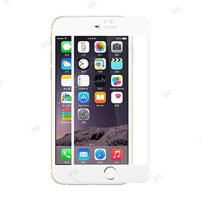 iPhone 6P-6SP ガラスフィルム ソフト 白