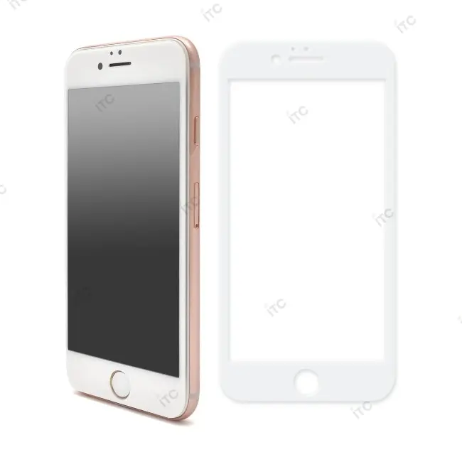 iPhone 6G-6S ガラスフィルム ソフト 白