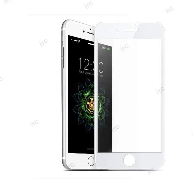 iPhone 7P-8P ガラスフィルム ソフト 白