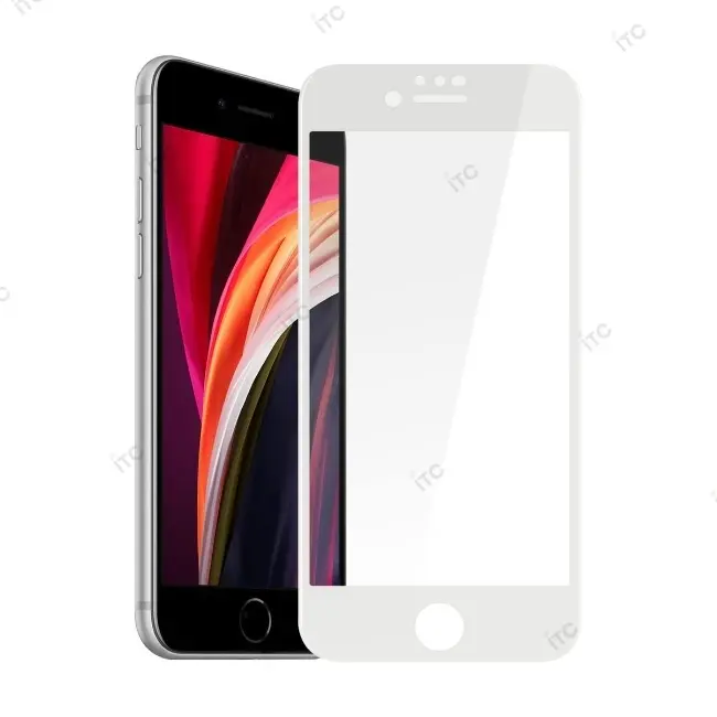 iPhone 7G-8G ガラスフィルム ソフト 白