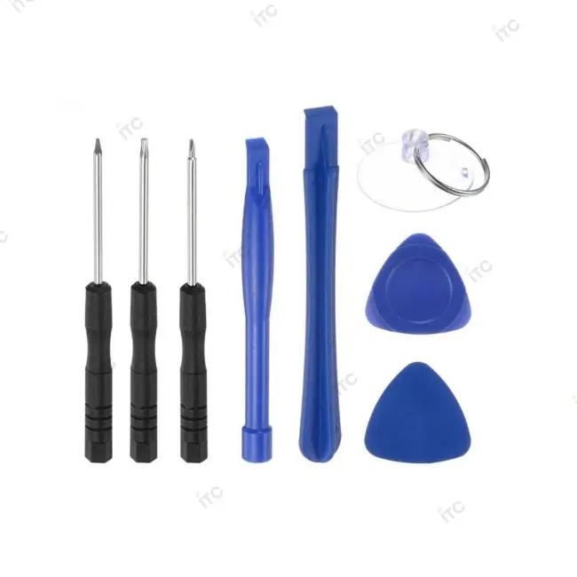 工具 セット A(黒い柄の＋,Y,星ドライバー-青色スティック×2,吸盤,ピック×2)