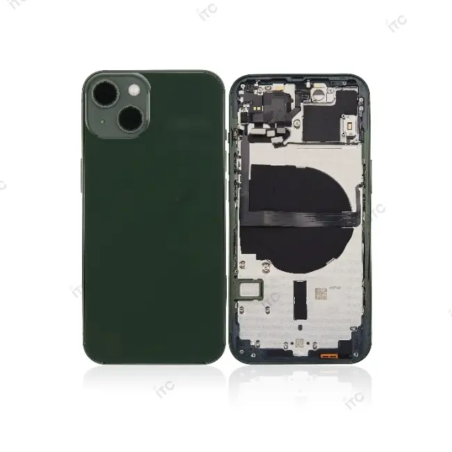 iPhone 13 バックガラス(フレーム一体型) 互換品 グリーン