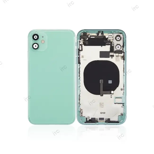 iPhone 11 バックガラス(フレーム一体型) 互換品 グリーン