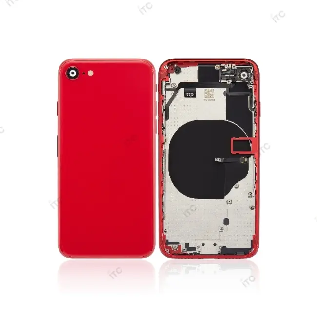 iPhone SE2 バックガラス(フレーム一体型) 互換品 レッド