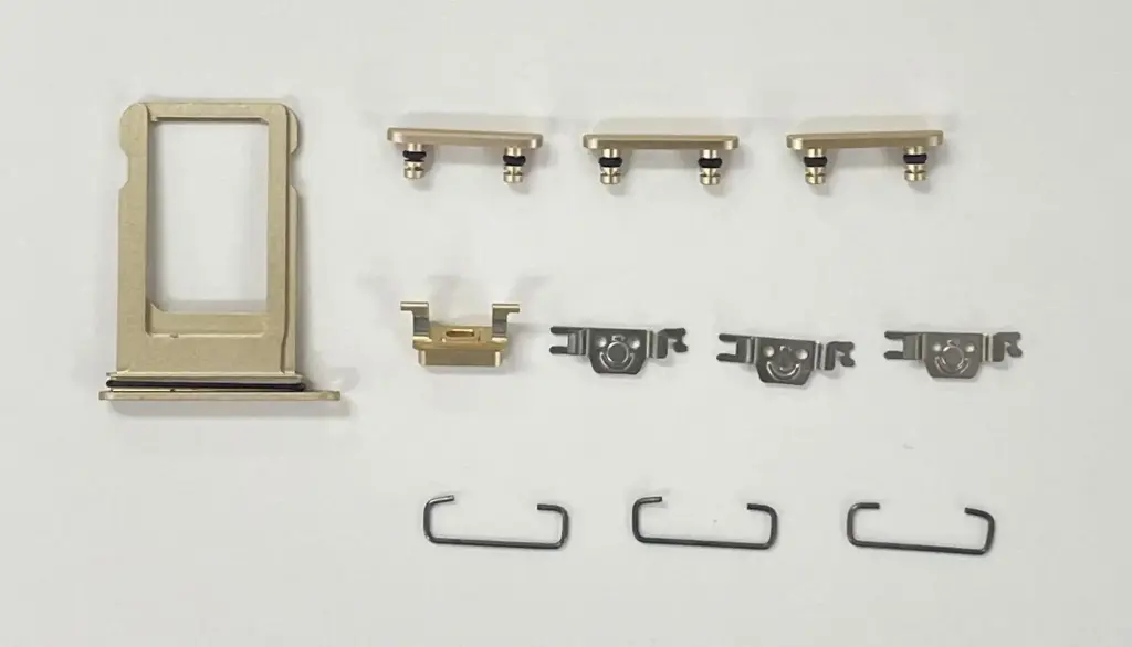 iPhone 7G 電源ボタン/音量ボタン/サイレントスイッチ /トレー(1セット )ゴールド