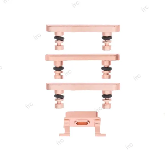 iPhone 7 Plus 電源ボタン/音量ボタン/サイレントスイッチ /トレー(1セット )ローズゴールド