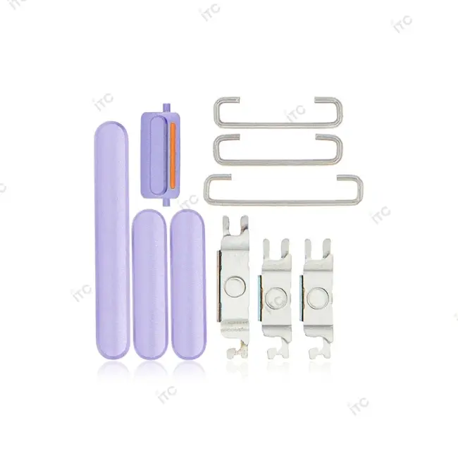 iPhone 11 電源ボタン/音量ボタン/サイレントスイッチ /トレー(1セット )パープル