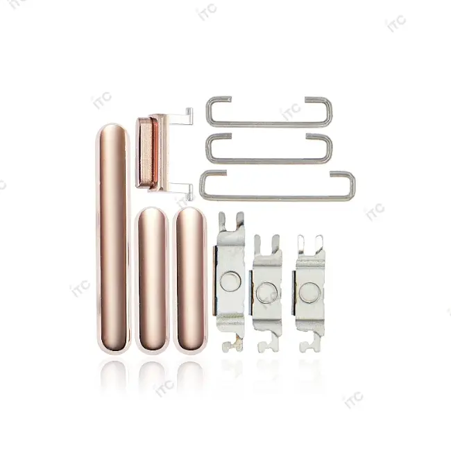 iPhone 11 Pro/iPhone 11 Pro Max 電源ボタン/音量ボタン/サイレントスイッチ /トレー(1セット )ゴールド