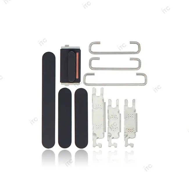 iPhone 12 電源ボタン/音量ボタン/サイレントスイッチ /トレー(1セット )黑