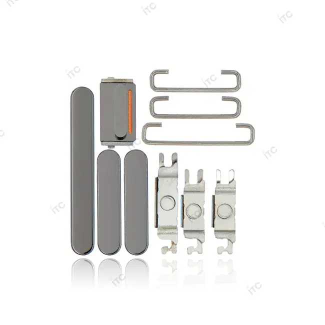 iPhone 12 Pro/iPhone 12 Pro Max 電源ボタン/音量ボタン/サイレントスイッチ /トレー(1セット )黒