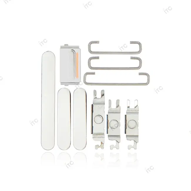 iPhone 12 Pro/iPhone 12 Pro Ma x 電源ボタン/音量ボタン/サイレントスイッチ /トレー(1セット )シルバー