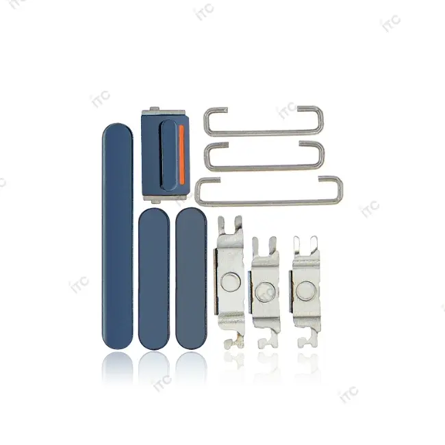 iPhone 12 Pro/iPhone 12 Pro Max 電源ボタン/音量ボタン/サイレントスイッチ /トレー(1セット )ブルー