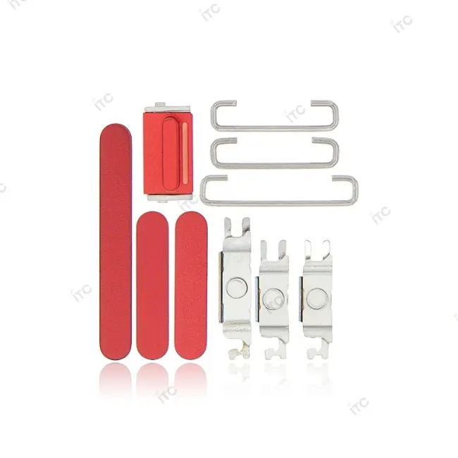 iPhone 13 mini 電源ボタン/音量ボタン/サイレントスイッチ /トレー(1セット )レッド