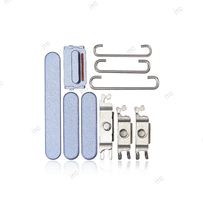 iPhone14/iPhone 14 Plus 電源ボタン/音量ボタン/サイレントスイッチ /トレー(1セット )ブルー