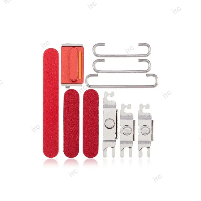 iPhone14/iPhone 14 Plus 電源ボタン/音量ボタン/サイレントスイッチ /トレー(1セット )レッド