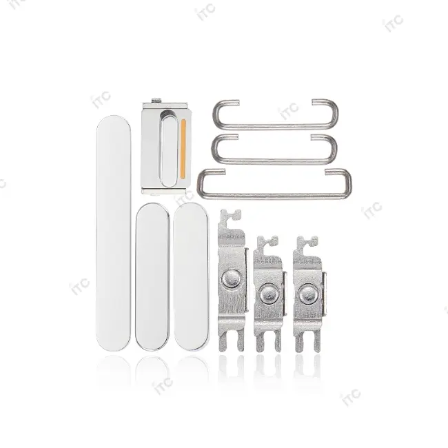 iPhone 14 Pro/iPhone 14 Pro Max 電源ボタン/音量ボタン/サイレントスイッチ /トレー(1セット )シルバー