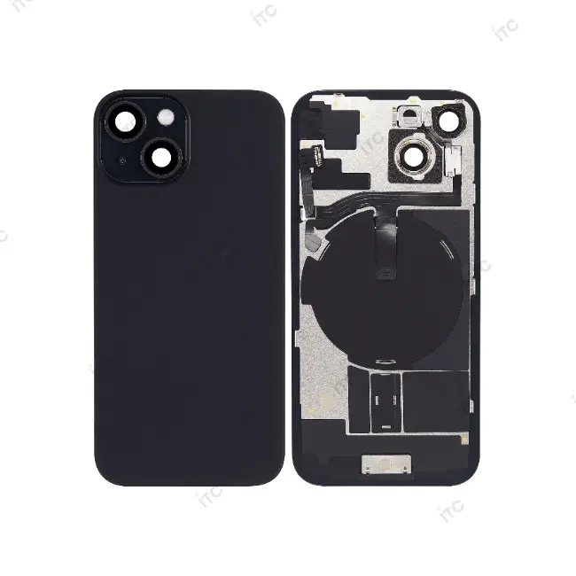 iPhone 15  バックガラス 互換品（レンズ＆MagSafe付き）黒