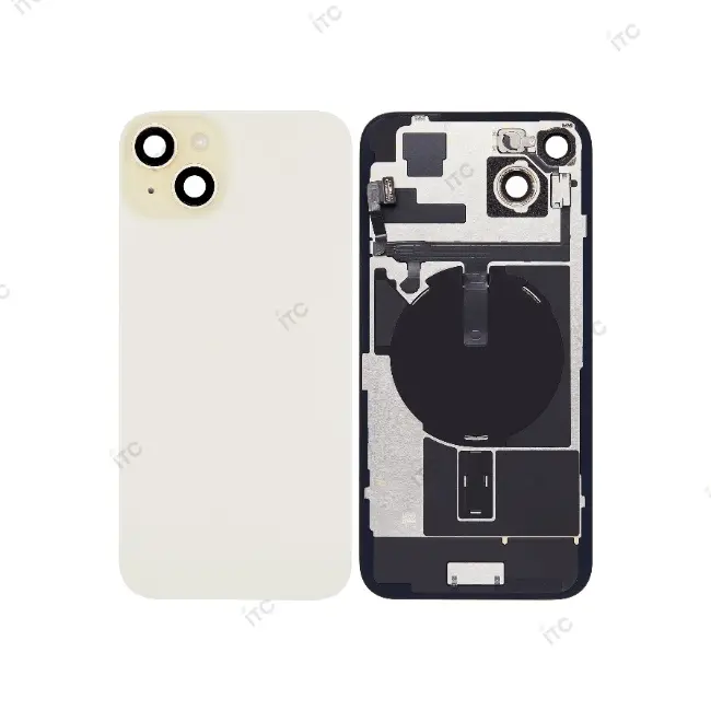 iPhone 15 Plus  バックガラス 互換品（レンズ＆MagSafe付き） イエロー