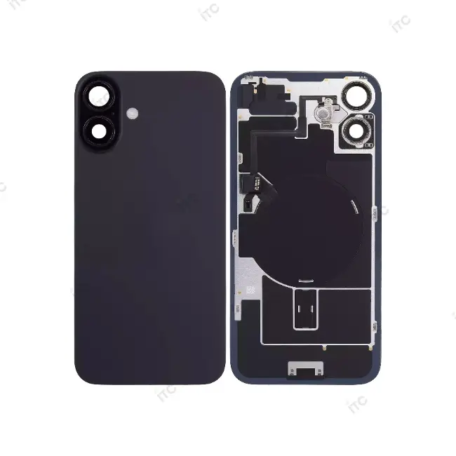 iPhone 16 バックガラス 互換品（レンズ＆MagSafe付き）黒