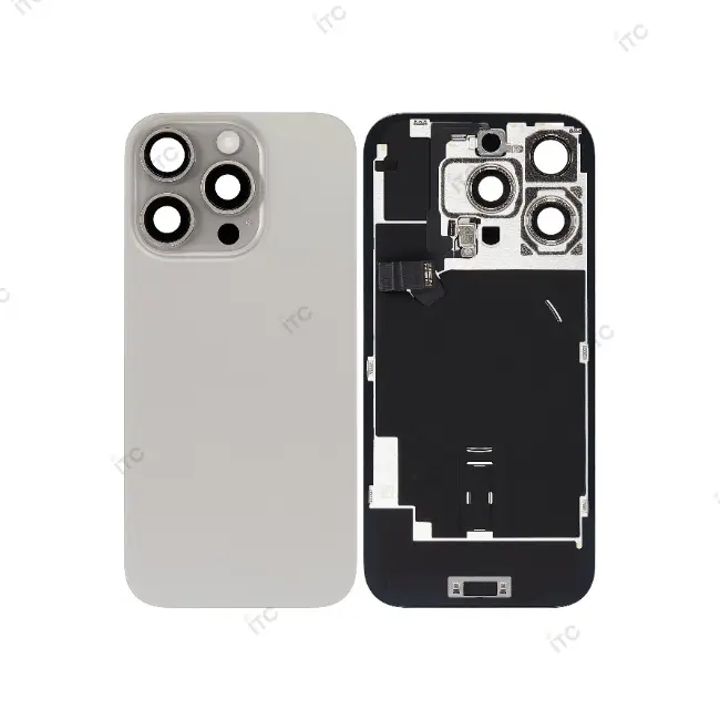 iPhone 16Pro  バックガラス 互換品 （レンズ付き）ナチュラル