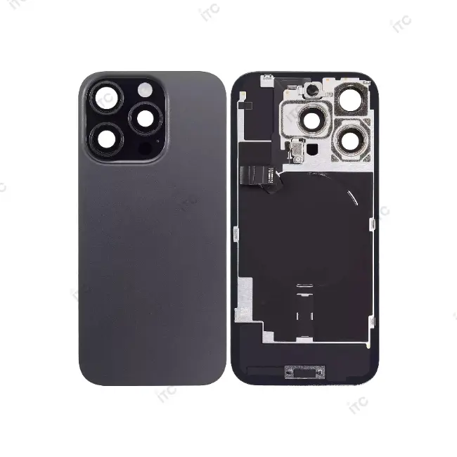 iPhone 16Pro   バックガラス 互換品（レンズ＆MagSafe付き）黒