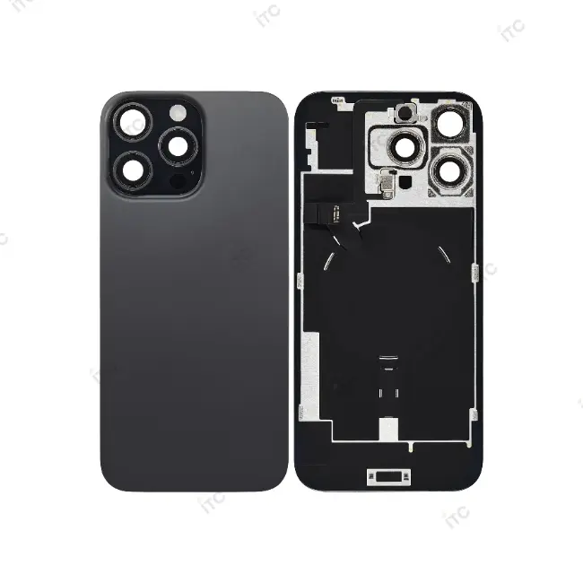 iPhone 16ProMax  バックガラス 互換品（レンズ＆MagSafe付き）黒