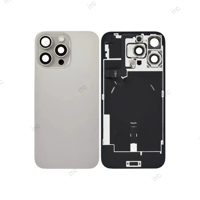iPhone 16ProMax  バックガラス 互換品 （レンズ付き）ナチュラル