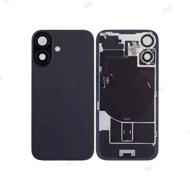 iPhone 16Plus  バックガラス 互換品（レンズ＆MagSafe付き）黒