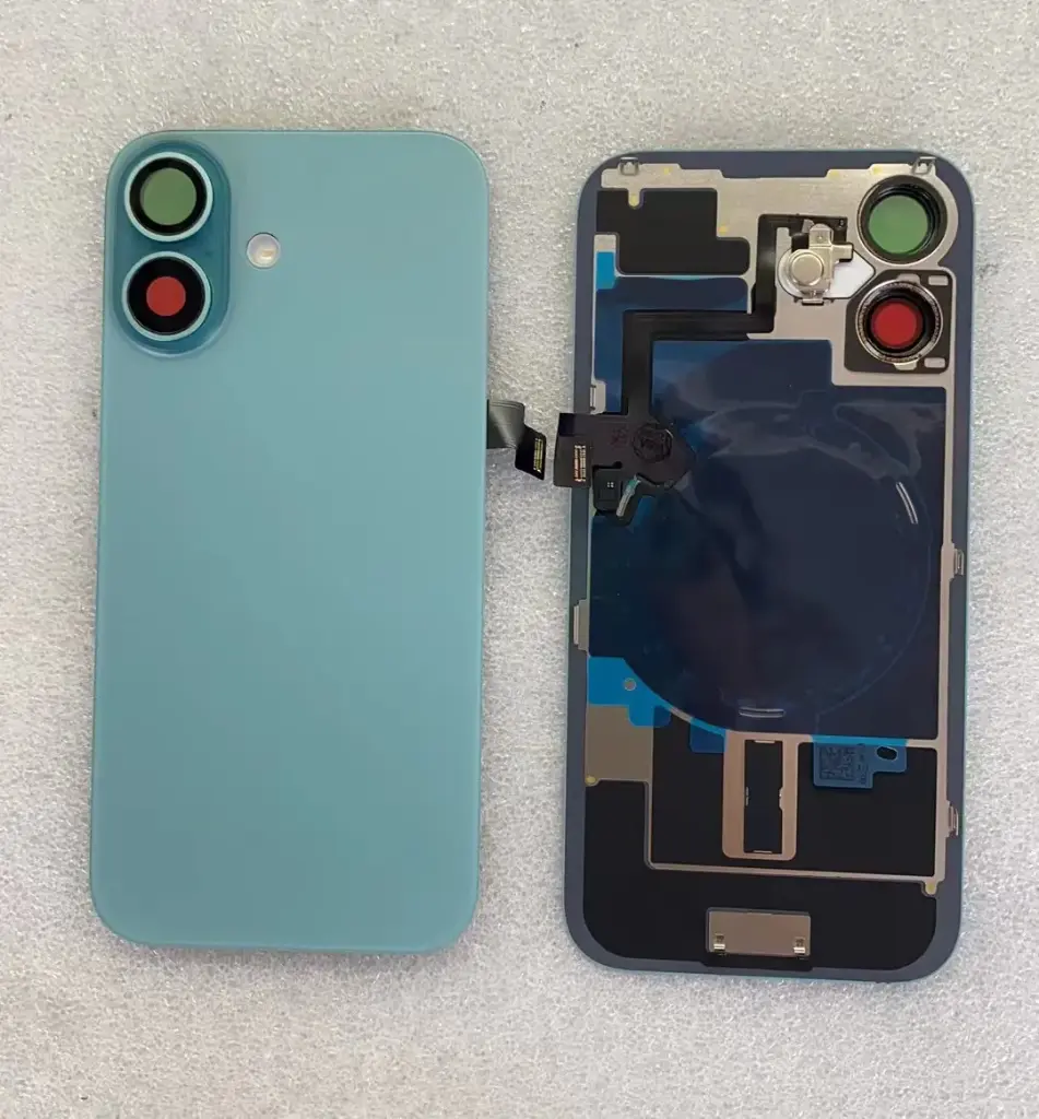 iPhone16バックガラス互換品（レンズ＆MagSafe付き）グーリン ロゴなし