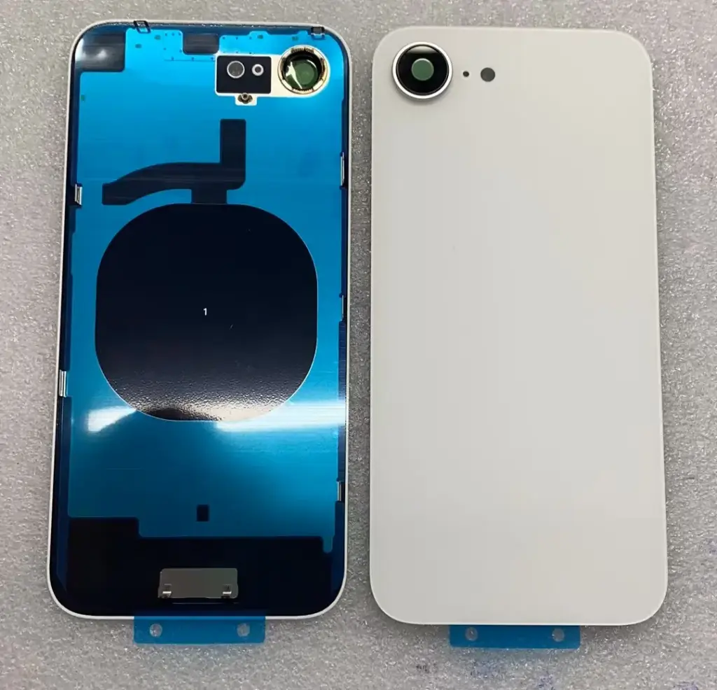 iPhone 16E バックガラス (ロゴなし) 白