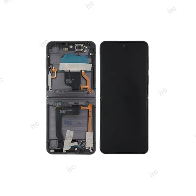 Galaxy Z Flip4 (大)フロントパネル (フレーム付き) 黒（再生品）　