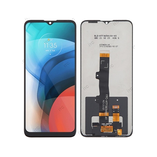 [L5147] Motorola Moto E7 フロントパネル 黒（再生品）　