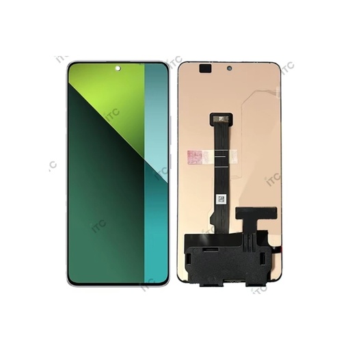 [L5318] Xiaomi Redmi Note 13Pro 5G(XIG05) フロントパネル 黒（再生品）　