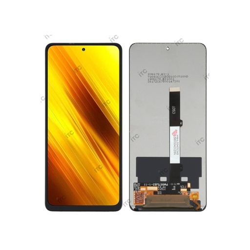[L5340] Xiaomi Mi 10T Lite 5G-Mi 10i 5G-Redmi Note 9 Pro 5G-Poco M2 Pro-Poco X3 Pro-Poco X3-Poco X3 NFCフロントパネル 黒（再生品）　