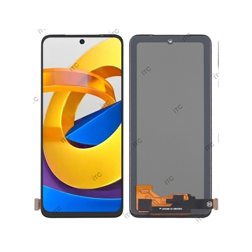 [L5401] Xiaomi Redmi Note 11 4G-Redmi Note 11S 4G-POCO M4 Pro 4G フロントパネル 黒（再生品）　