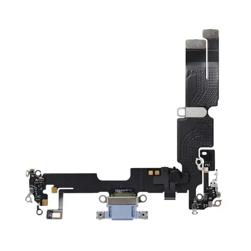 [S0474] iPhone 14Plus ドックコネクター 青（取り外し品）