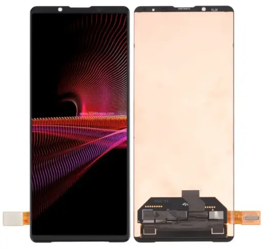 [L5459] Xperia 1 Ⅲ/PRO-I フロントパネル 黒（再生品）　