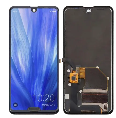 [L5563] AQUOS R3 フロントパネル 黒（再生品）　