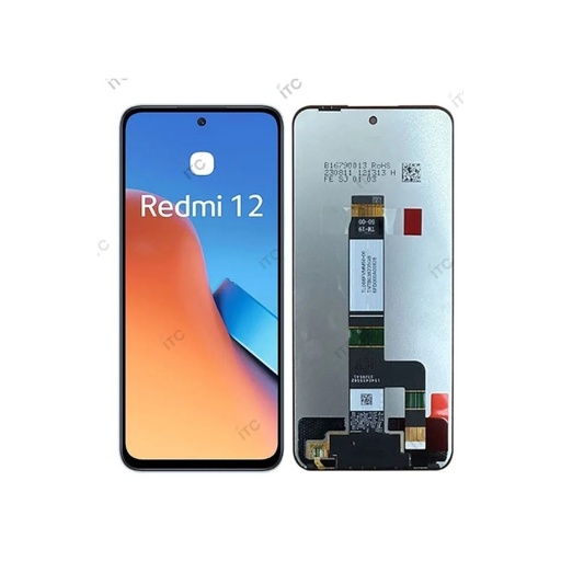[L5666] XiaoMi Redmi 12 5G フロントパネル 再生品 黑