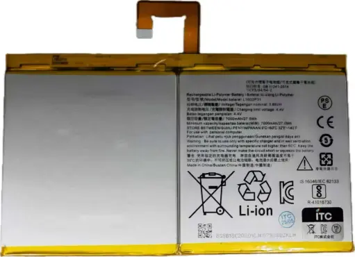 [B1547] Lenovo Tab4 10(TB-X304)/Tab4 10plus(TB-X704)/Tab P10(TB-X705)/TAB4 10 REL(TB-X504)/TAB5(801LV) 通用バッテリー