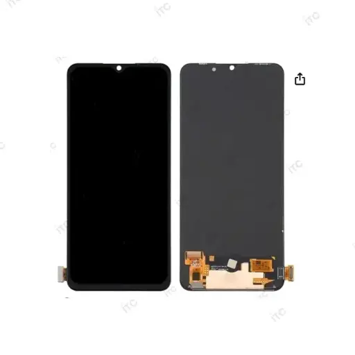 [L5654] Oppo A73 2020 4G フロントパネル 黒（再生品）
